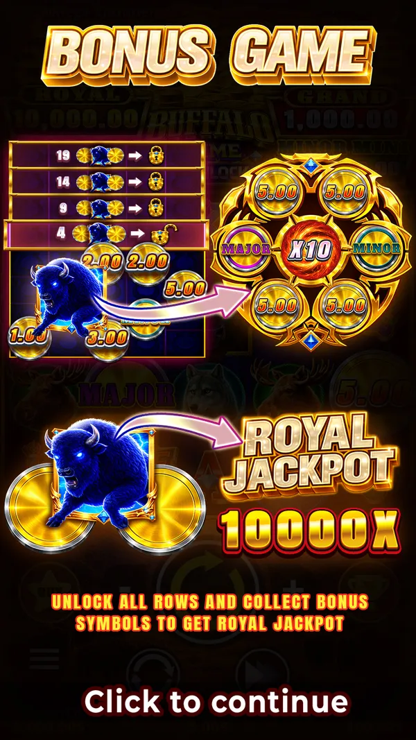 Buffalo Prime X-Unlock mobile — Intro der Bonus-Runde
